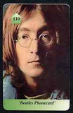 Telephone Card - Beatles £10 phone card #05 showing portrait of John