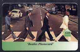 Telephone Card - Beatles £10 phone card #09 showing them on Zebra Crossing 'Abbey Road'