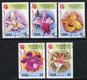 Cuba 1998 Flowers (Orchids) complete perf set of 5 values, cto used*