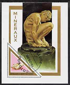 Benin 1998 Minerals perf m/sheet containing Triangular 1000f value very fine cto used