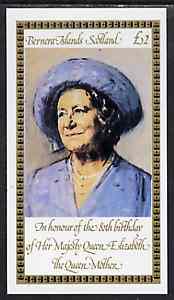 Bernera 1980 Queen Mother's 80th Birthday Â£2 imperf deluxe sheet unmounted mint