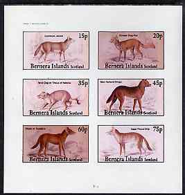 Bernera 1982 Wild Dogs imperf set of 6 values unmounted mint