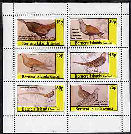 Bernera 1982 Game Birds #3 perf set of 6 values (15p to 75p) unmounted mint