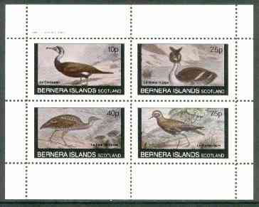 Bernera 1982 Birds #23 (Cormorant, Grebe etc) perf,set of 4 values (10p to 75p) unmounted mint