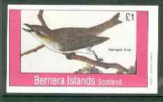 Bernera 1982 Red-Eyed Vireo imperf souvenir sheet (Â£1 value) unmounted mint