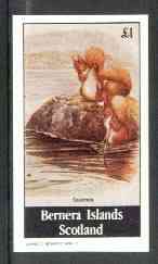 Bernera 1982 Squirrels #2 imperf souvenir sheet (Â£1 value) unmounted mint