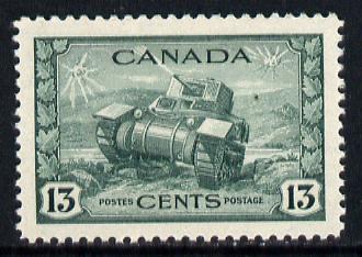 Canada 1942-48 KG6 War Effort 13c Tank unmounted mint SG 384