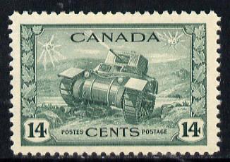Canada 1942-48 KG6 War Effort 14c Tank unmounted mint SG 385