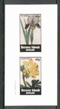 Bernera 1982 Flowers #17 (Iris & Fumaria) imperf,set of 2 values (40p & 60p) unmounted mint