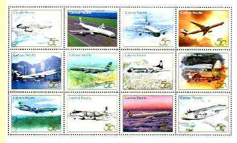 Cinderella - 1996 set of 12 aircraft specially produced for 50th Anniversary of Cathay Pacific unmounted mint