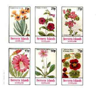 Bernera 1982 Flowers #20 (Petunia, Steptanthera, Crategus etc) imperf set of 6 values unmounted mint