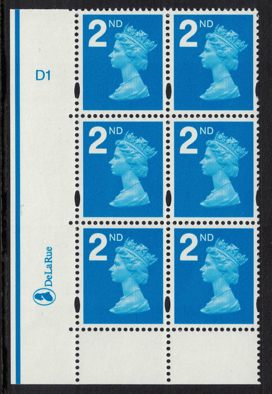 GB 2006-07 SG2650 2nd Class PIP Cyl Block of 6 Unmounted Mint (E272)