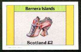 Bernera 1982 Footware imperf deluxe sheet (Â£2 value showing shoe of 1720) unmounted mint