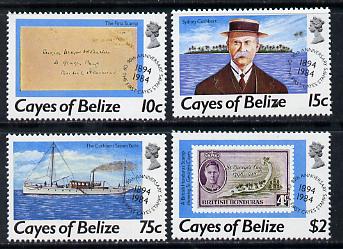 Cayes of Belize 1984 90th Stamp Anniversary set of 4 unmounted mint