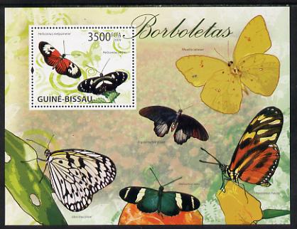 Guinea - Bissau 2009 Butterflies perf s/sheet unmounted mint