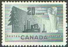 Canada 1952 Forestry Products 20c grey unmounted mint, SG 441*