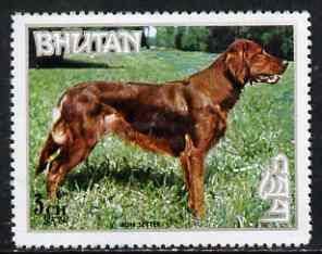 Bhutan 1973 Irish Setter 3ch from Dogs set unmounted mint, Mi 537*