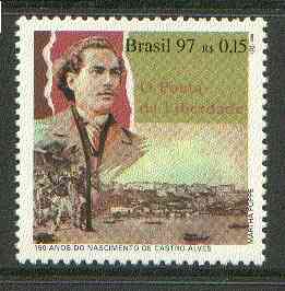 Brazil 1997 Birth Anniversary of Antonio de Castro Alves (poet) unmounted mint SG 2791