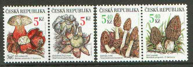 Czech Republic 2000 Fungi set of 4 (2 se-tenant pairs) unmounted mint