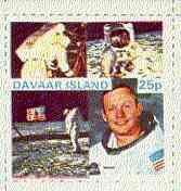 Davaar Island 1974 Apollo 11 Moon Landing unmounted mint 25p rouletted m/sheet (square)