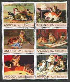 Angola 2000 Kittens set of 6 very fine cto used
