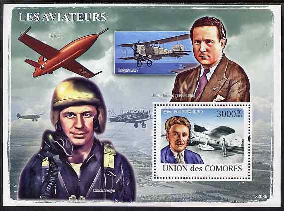 Comoro Islands 2009 Aviators & Aircraft perf s/sheet unmounted mint, Michel BL456