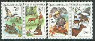 Czech Republic 2000 Hunting the 4 Seasons set of 4 (2 se-tenant pairs) unmounted mint