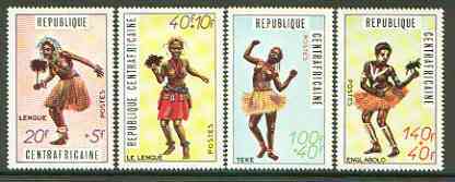 Central African Republic 1970 Traditional Dances set of 4 unmounted mint, SG 234-37*