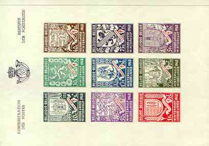 Belgium 1940 Winter Relief (Arms) imperf m/sheet unmounted mint, SG MS 910