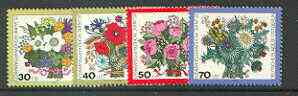 Germany - West Berlin 1974 Humanitarian Relief Fund set of 4 Flowers unmounted mint, SG B457-60*