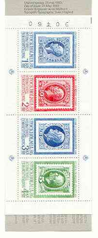 Booklet - Sweden 1983 'Stockholmia 86' Stamp Exhibition 10k booklet complete and pristine, SG SB366