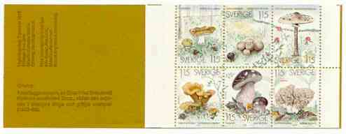 Booklet - Sweden 1978 Edible Mushrooms 6k90 booklet complete and very fine, SG SB330