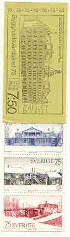 Booklet - Sweden 1975 European Architectural Heritage Year 7k50 booklet complete and pristine, SG SB301