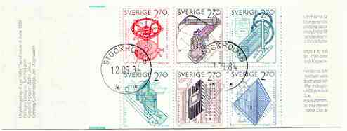 Booklet - Sweden 1984 Made In Sweden 16k20 booklet complete with first day cancels, SG SB373