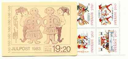 Booklet - Sweden 1983 Christmas (Chritmas Cards) 19k20 booklet complete and very fine, SG SB368