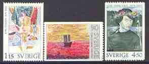 Sweden 1978 Paintings by Swedish Artists set of 3 unmounted mint, SG 971-73