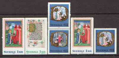 Booklet - Sweden 1976 Christmas (Book illustrations) set of 4 ex booklets plus additional 65Ã¶ & 1k from coils (total 6 vals) unmounted mint SG 907-10