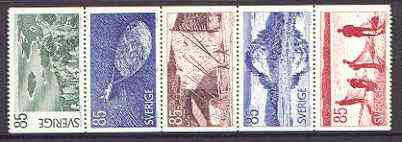 Booklet - Sweden 1976 Tourism - Angermanland se-tenant set of 5 (ex booklets) unmounted mint SG 889-93