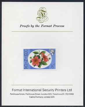 Dominica 1975-78 Hibiscus 1/2c imperf proof mounted on Format International proof card (as SG 490)