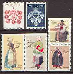 Sweden 1979 Peasant Costumes set of 6 unmounted mint, SG 1021-26