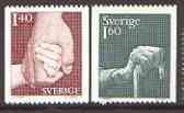 Sweden 1980 Care set of 2 unmounted mint SG 1037-38
