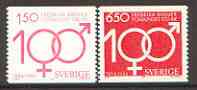 Sweden 1984 Centenary of Male-Female Equal Rights set of 2 unmounted mint, SG 1209-10