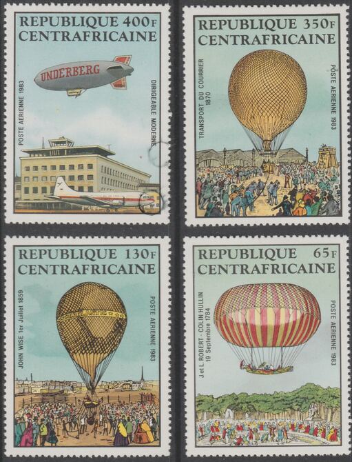 Central African Republic 1983 Manned Flight,set of 4 unmounted mint (SG 930-3)