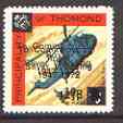 Thomond 1972 Helicopter 2s6d (Diamond shaped) with Royal Silver Wedding overprint doubled, surcharge10p and 12.5p (unmounted mint but some off-set)