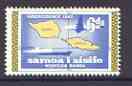 Samoa 1962 Map of Samoa 6d from Independence set, SG 243 unmounted mint