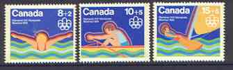 Canada 1975 Montreal Olympic Games (5th issue) set of 3 unmounted mint, SG 798-800