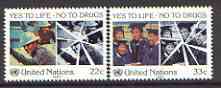United Nations (NY) 1987 Anti drugs Campaign set of 2 unmounted mint, SG 506-07