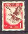 Albania 1962 1L from Independence Anniversary set, featuring a Golden Eagle in flight, U/M....