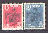 Norway 1960 World Refugee Year set of 2 unmounted mint, SG 499-500*