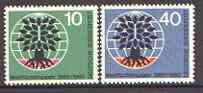 Germany - West 1960 World Refugee Year set of 2 unmounted mint, SG 1240-41*